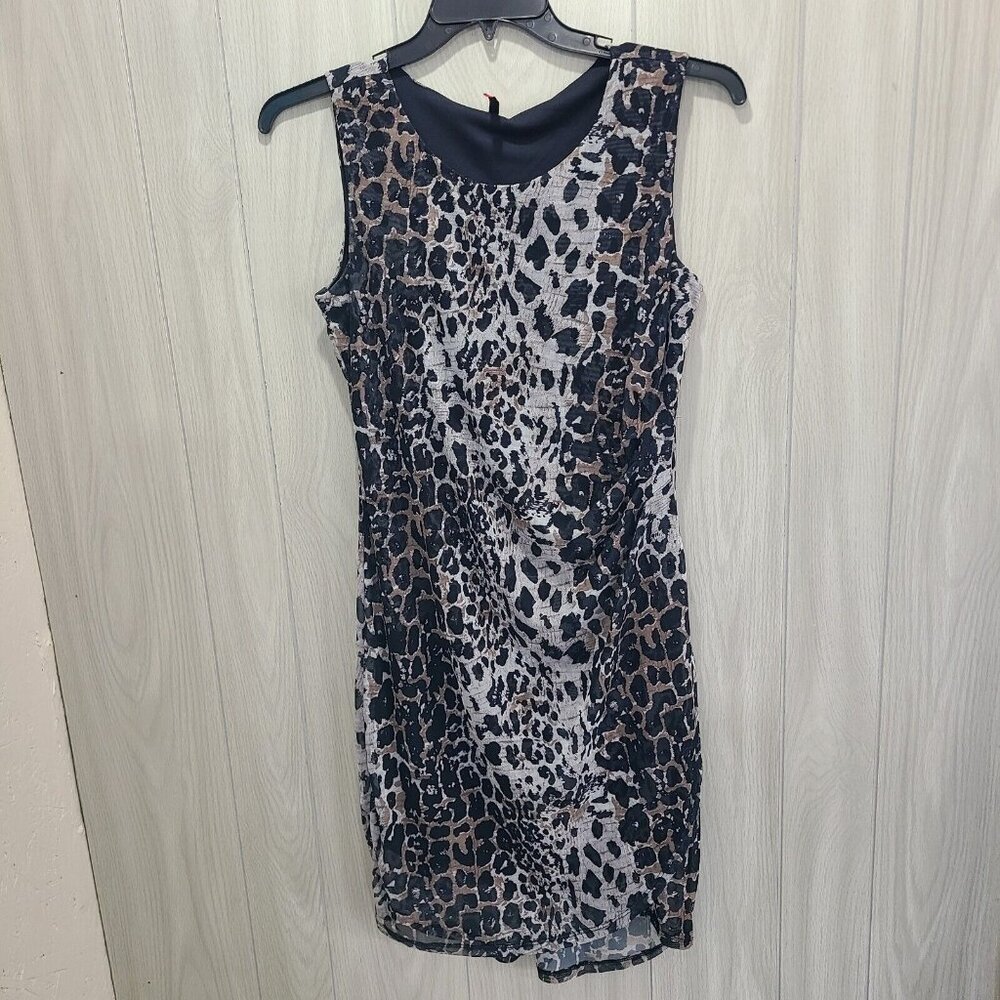 Love Scarlett Dress Leopard Print Size M NWT
